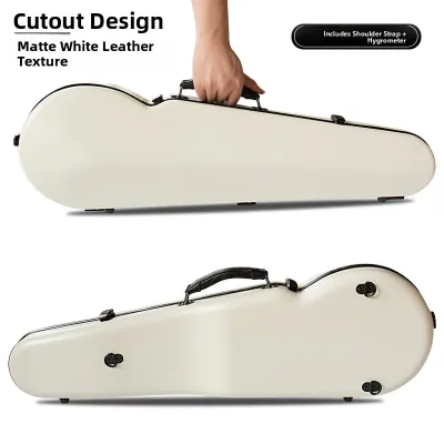 Ultra-Light Carbon Fiber Violin Case with Double Shoulder Strap for 4/4 Violin Medium Violin Box Music Instrument Accessories