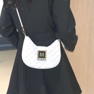 Half Moon Bag Luxury Pu Leather Shoulder Bags Ladies Crossbody Women Purses and Handbags