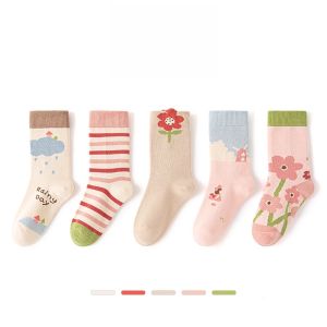 Winter Autumn Pure Cotton Class A Boneless Mid-Calf Socks for Girls