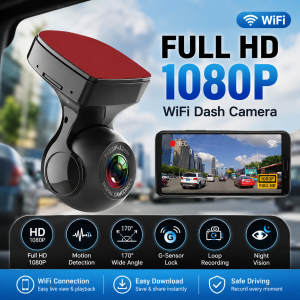 EKLEVA Dash Cam For Car 1080P HD Night Vision Car Camera Recorder Wi-Fi Hidden Dashcam Motion Detection dvr 170°FOV Camera For Car