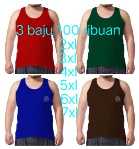 singlet Distro jumbo pria 2xl 3xl 4xl 5xl 6xl 7xl/lekbong distro jumbo pria 2xl 3xl 4xl 5xl 6xl 7xl/tantop distro jumbo pria 2xl 3xl 4xl 5xl 6xl 7xl/paket 3 pcs warna dan motif random
