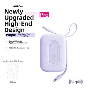 Wopow | Compact Portable Power Bank On-Board Allowed Self-Carry Charging Cable High Capacity Fast Charge