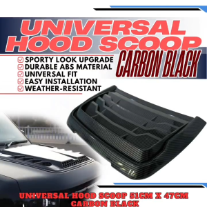 OCAS UNIVERSAL CAR HOOD SCOOP RAIR FLOW INTAKE CARBONBLACK (12190)