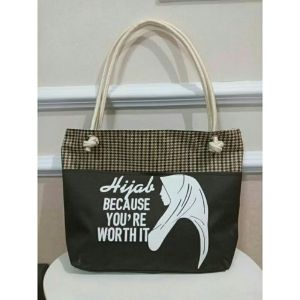 Tote Bag Wanita Terbaru Kekinian 2025-Tote Bag Ngampus/Tote Bag Buat Ngaji/Tote Bag Resleting/Tote Bag Tali Sumbu/Tote Bag Wanita Motif Hijab