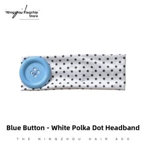 NING ZHOU | Polka Dot Sweat-absorbent Wide Headband