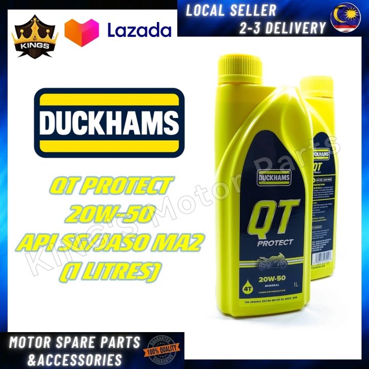 DUCKHAMS QT PROTECT 20W-50 API SG/JASO MA2 (1 LITER) - MINERAL 20W50 ...