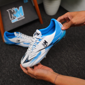 NEWMEEL Gearpower 2.0 Sepatu Sepak Bola Warna Putih Biru Pria