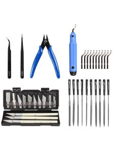 San Di Thinking 3dsway 3D Printer Tool Kit Package Support Cleaning Post-Processing Grinding Tool Grinding Knife Flash Trimmer Slanting Forceps Tweezers File DIY Polishing Model