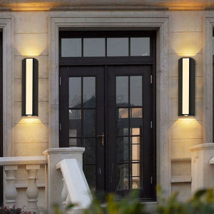 Long Wall Light outdoor Waterproof Modern Long Strip LED lighting wall lamp IP66 Garden AC 85-256v outdoorDecoration