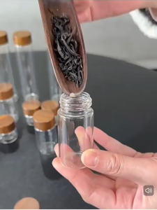 Glass Jar With Bamboo Lids Airtight Glass Storage Jar Coffee Storage Airtight Canister Petal Decorative Container Tea & Coffee Bean Sealer