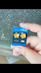 Bông tai cưới chuẩn 24.k kèm hộp