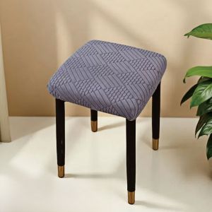 Modern Minimalist Small Square Stool Cover Home Use Dining Table Chair Cover High Elasticity Makeup Stool Cover Wooden Stool Cover
