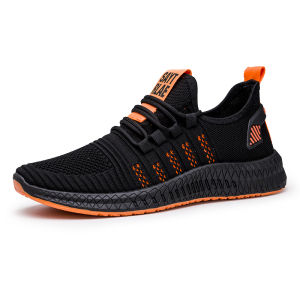 Autumnal Running Sports Shoes Comfortable Lightweight Soft Bottom Fly Knitted Mesh Casual Footwear for Men Large Sizes 45 46 47