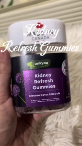 Original Oankyaq Kidney Refresh Gummies Sugar Free 60pcs Count Made in Canada