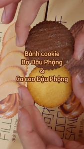 Bánh Quy Nhân Bơ Đậu Phộng Vỏ Mỏng Hộp 180gr Quà Tặng Tết Đóng Gói Riêng Từng Gói Tiện Lợi