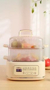 Haatz CIM371 2-Tier Electric Food Steamer 10L 1000W with 8 Cooking Functions - 2-Year Warranty