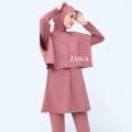 Damla Sport Muslimah Swimwear Dusty Pink - Baju Renang Wanita Hijab Syari Remaja. 