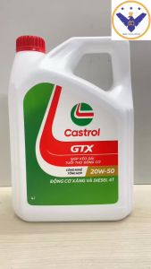 COMBO 2 Dầu nhớt xe ô tô cao cấp Castrol GTX 20W-50 can 4L