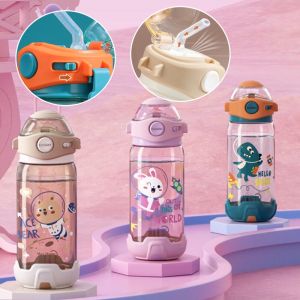 550ml Children Water Bottle Cartoon Kid Sipply Cup Portable Drinking Cup Baby Feeding Cup With Straw