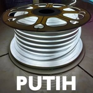 lampu led neon flek 220v lampu hias meteran 12345meter mudah di bentuk elastis banget sudah tinggal pakai sudah di pasang soket tinggal jos keu terminal