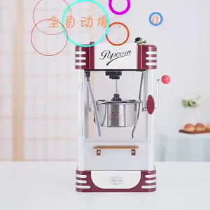 Máy làm bắp rang mini kiểu Mỹ – máy làm bỏng ngô tự động & quay tay – dùng gia đình & kinh doanh nhỏ