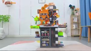 Luxury Pretend Play Workbench Set with Light Music and 92PCS Tool Accessories for Kids