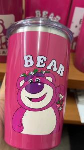 ส่งจากไทย 🇹🇭 แก้วน้ำหมีล๊อตโซ่ 🥐 การสัมผัสที่ดีที่สุด 600ml เก็บความเย็น ผ่านยุโรปาแถมอย่างถูกต้อง