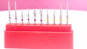 10pcs /box Teeth Polishing Dental Diamond Burs Kit Drills Bit Interproximal Enamel Reduction Set for High Speed Handpiece