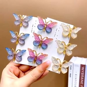 5 Pcs/Set Cute Vivid Butterfly Hairclips Hairpin for Women Girls Trumpet Side Back Hairpin
