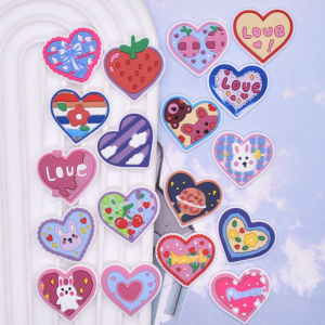 27PCS Heart-shaped Cartoon Accessories Small Phone Cases Hair Accessories Handmade DIY Accessories Cute PVC Soft Rubber Patches