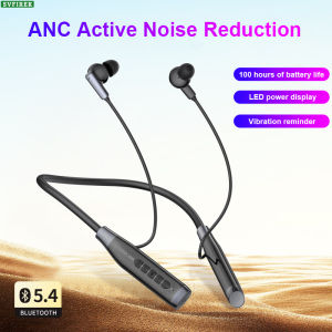 ANC Active Noise Cancellation Bluetooth Earphone Wireless Earphones 9D Stereo Sound Headphone Vibrate for Incoming Calls Headphones Long Battery Life Headset Bluetooth5.4