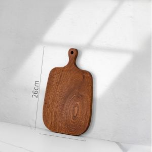 Ebony Wood Cutting Board Fruit Slicer Western Steak Board Solid Wood Home Kitchen Pizza Baking Tray Wood Serving Platter