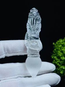 天然白水晶文昌笔吊坠  Natural crystal nine-tailed fox + Wenchang pen pendant (all sizes please contact customer service if you like the size)天然白水晶文昌笔吊坠（大小尺寸都有，有喜欢的尺寸请联系客服）