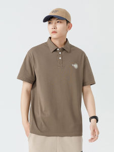 Áo Thun Polo Nam Tay Ngắn Mùa Xuân Hè Mới in Chữ Lụa Cotton Cổ Bẻ Thời Trang Đa Năng Thường Ngày Thoáng Khí