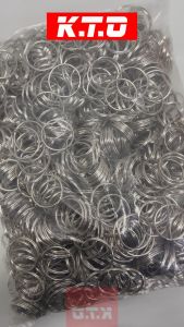 10 / 50 / 100pcs Silvery Keychain Ring Stainless Steel Round Circle Holder Key Ring 16 / 20 / 25 / 30 / 35mm / Rantai Kunci / 钥匙圈