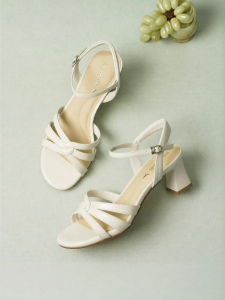Reddragonfly | Summer New Elegant White Thick Heel Ladies Sandals