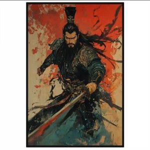 Tranh chân dung tướng quân cổ trang. Tranh treo tường dán tườngsơn dầucanvas trang trí.CGI-1676