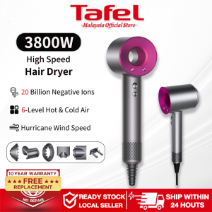 【10 Year Warranty】3800W High-Speed Hair Dryer 3Pin Quick Dry 20 Billion Ions Negative Hot Cold Air Adjustable Wind Low Noise Supersonic吹风筒