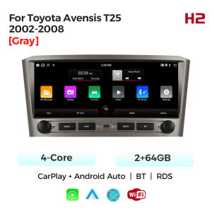 Car Multimedia player For Toyota Avensis T25 2002-2008 Touchscreen Car radio Wireless Carplay Android Auto Stereo FM RDS BT GPS