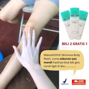 SKINNOVA BODY WASH ORIGINAL ASLI 100% SABUN PENCERAH KULIT TUBUH WAJAH TANGAN DAN KAKI BELI 2 DAPAT 3 HALAL BPOM BISA COD