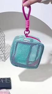 M.G.【Ready in Stock】 Mesh Zipper Bags Lightweight Portable Visibility Cosmetic Accessories Organizer Mini Makeup Pouch