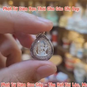 MẶT DÂY CHUYỀN PHẬT TỨ DIỆN BẠC CAO CẤP - BIỂU TƯỢNG TÀI LỘC TỪ BI VÀ MAY MẮN