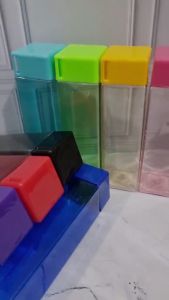 Tumbler KOTAK BAGAN 500ml Botol Minum Plastik Bentuk Segi Polos Souvenir Hadiah My Bottle Promosi Gift Hampers Unik