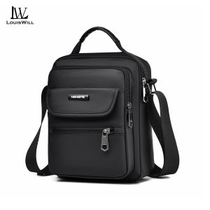 LouisWill Men Bags Fashion Shoulder Bag Cross Body Bag Casual Handbag Multiple Pocket Design Large Capacity Waterproof Lightweight Casual Sport Street Bag for Travel Outdoor