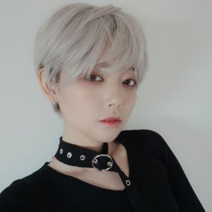 Harajuku wig female short hair grandma gray wig male and female cosplay fake hair manufacturer