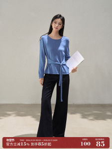 Unique Small Wildberry Design Womens Sweater 2025 Autumn New Style Slim Fit Beautiful Top Long Sleeve round Neck Single Button