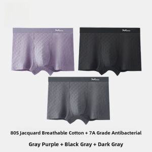 miiow | Mens Cotton Underwear Boxer Briefs Breathable Skin-Friendly Antibacterial Large Size Comfortable Mid-Waist Briefs