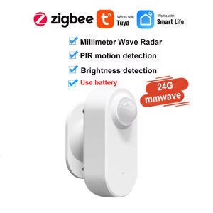 Tuya Human Presence Sensor Smart Zigbee 24G MmWave Radar +PIRLuminance detection Use Battery Support Zigbee2mqtt Home Assistant