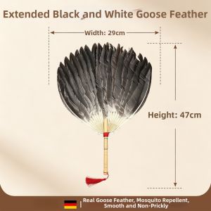 MIVOFIVO | Durable Antique Style Goose Feather Baby Fan