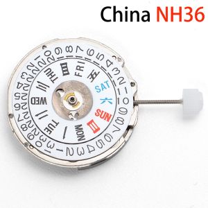 High Accuracy China NH36A Movement Can Replace The Japanese NH36 Movement Date 3 Oclock Dual Calendar Automatic Mechanical